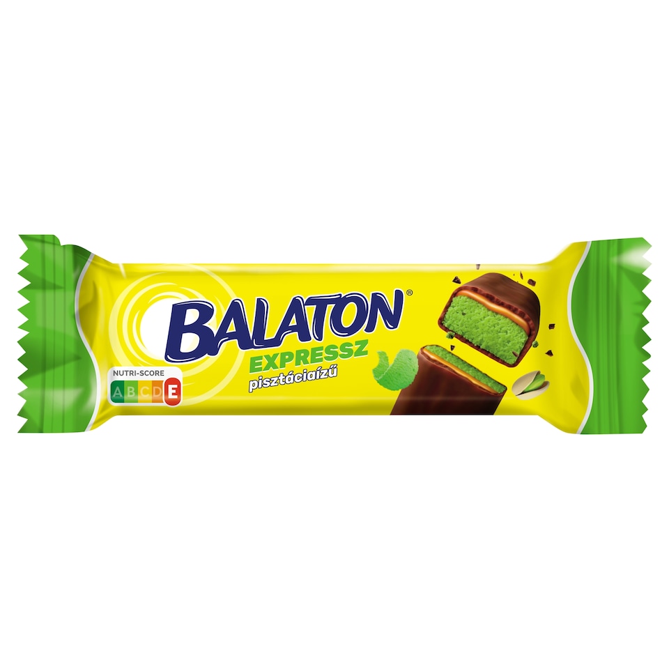 Balaton Expressz Pistachio-Flavoured Bar with Caramel, Coated in Cocoa Coating 35 g