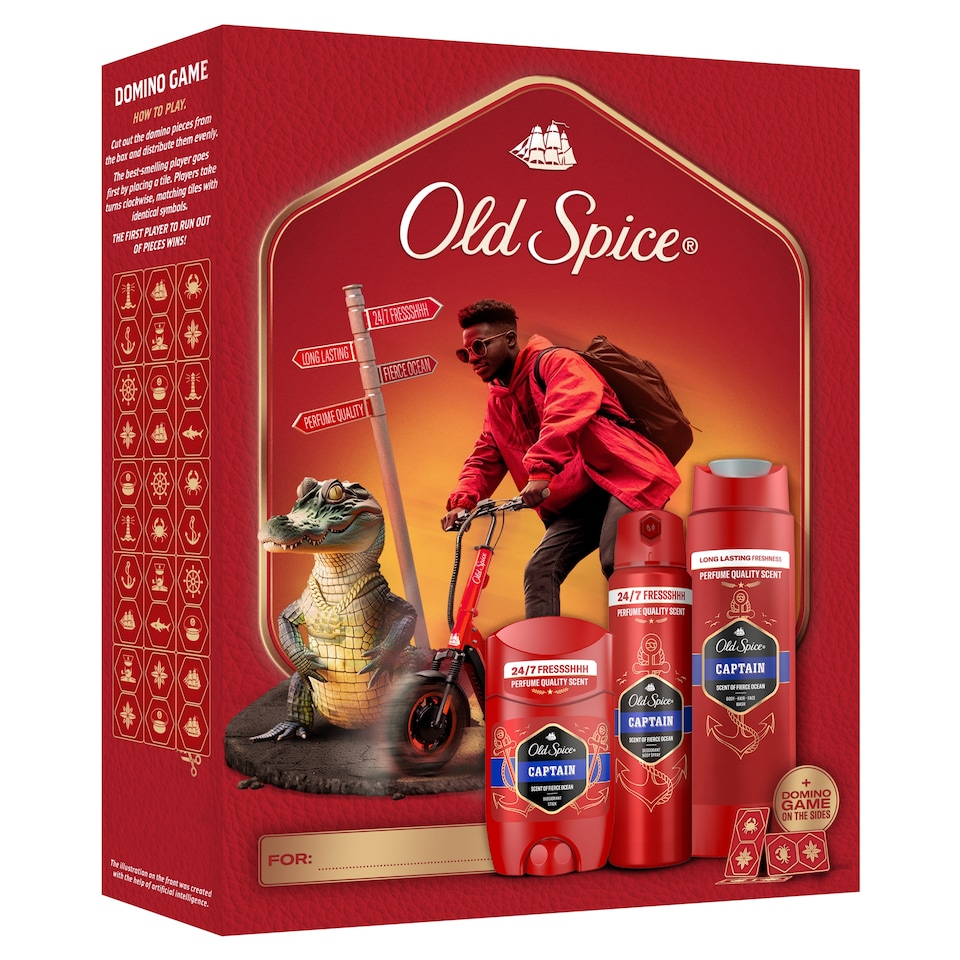 obrázok 1 z Old Spice Captain Darčeková Súprava: Tuhý Dezodorant, Sprej A Sprchový Gél