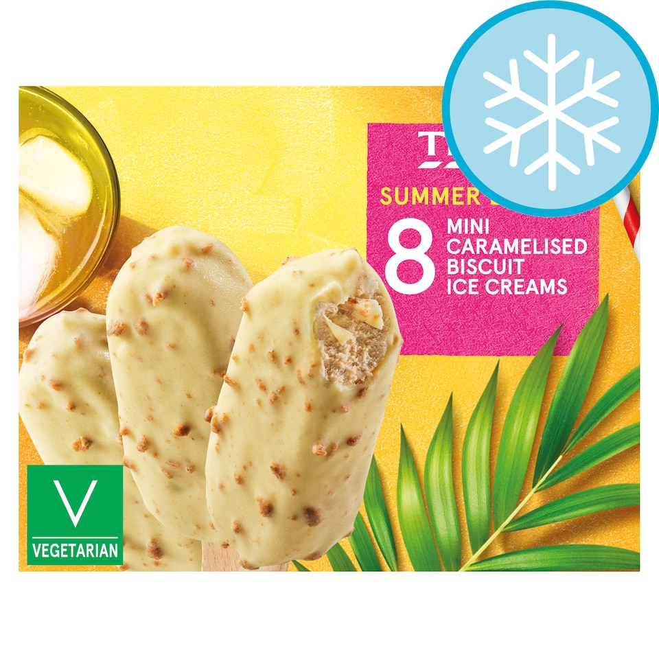 Tesco 8 Mini Caramelised Biscuit Ice Creams 8 x 36g