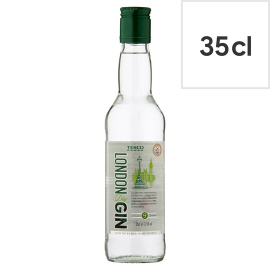 Tesco Dry London Gin 35Cl Bottle Tesco Groceries