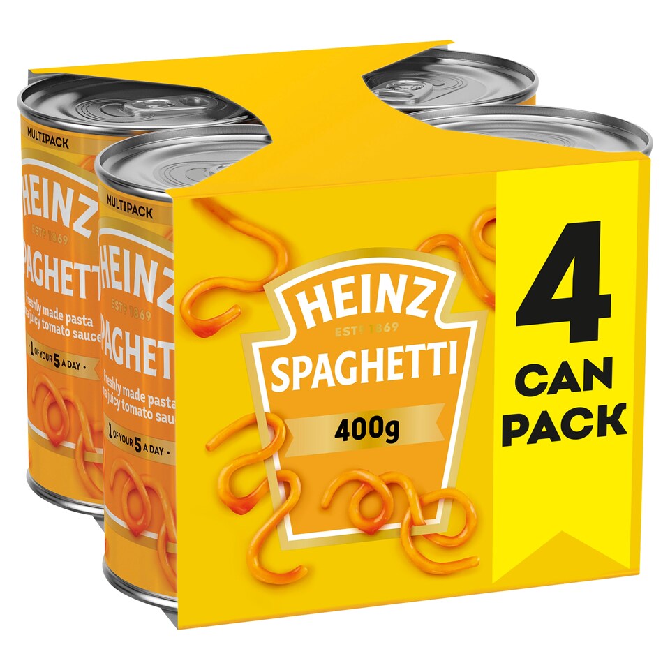 image 1 of Heinz Spaghetti In Tomato Sauce 4 X 400G