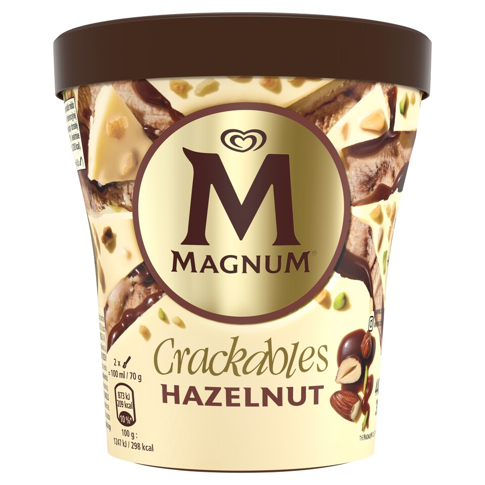 Magnum Crackables mogyoró ízű tejjégkrém sós mogyorós szósszal 440 ml