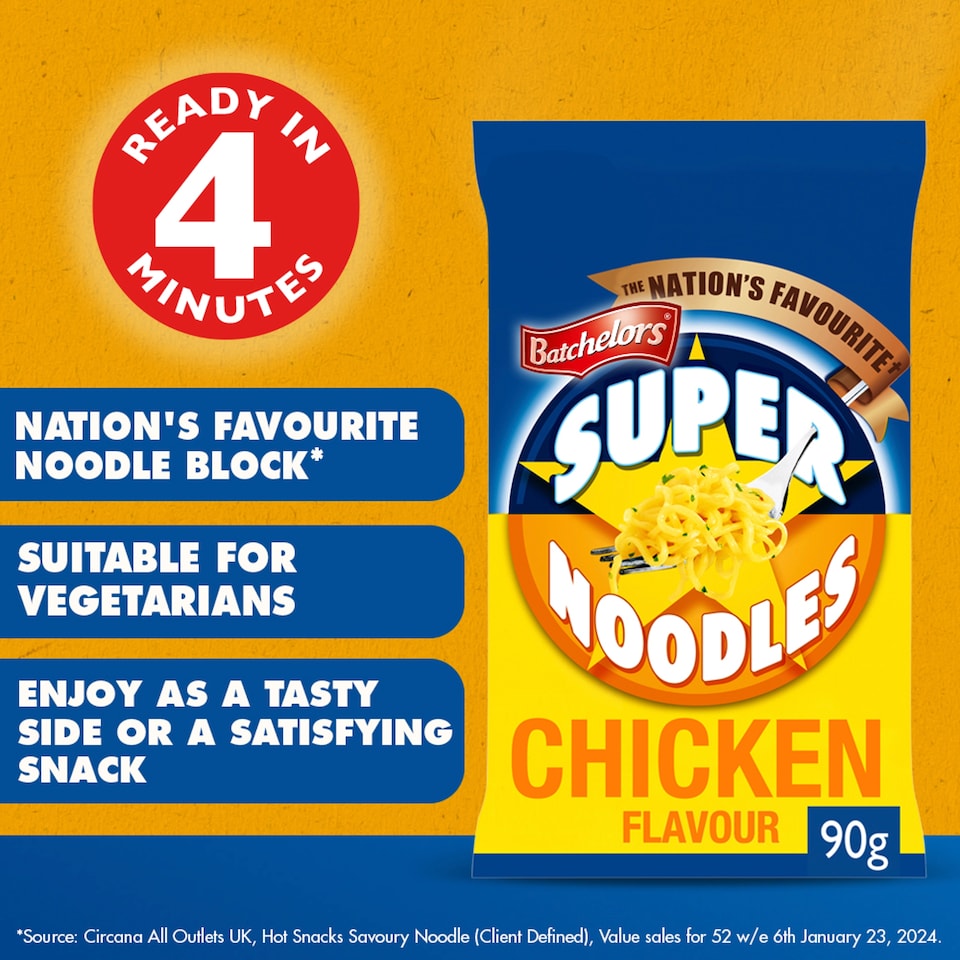 image 1 of Batchelors Super Noodles Chicken 90G
