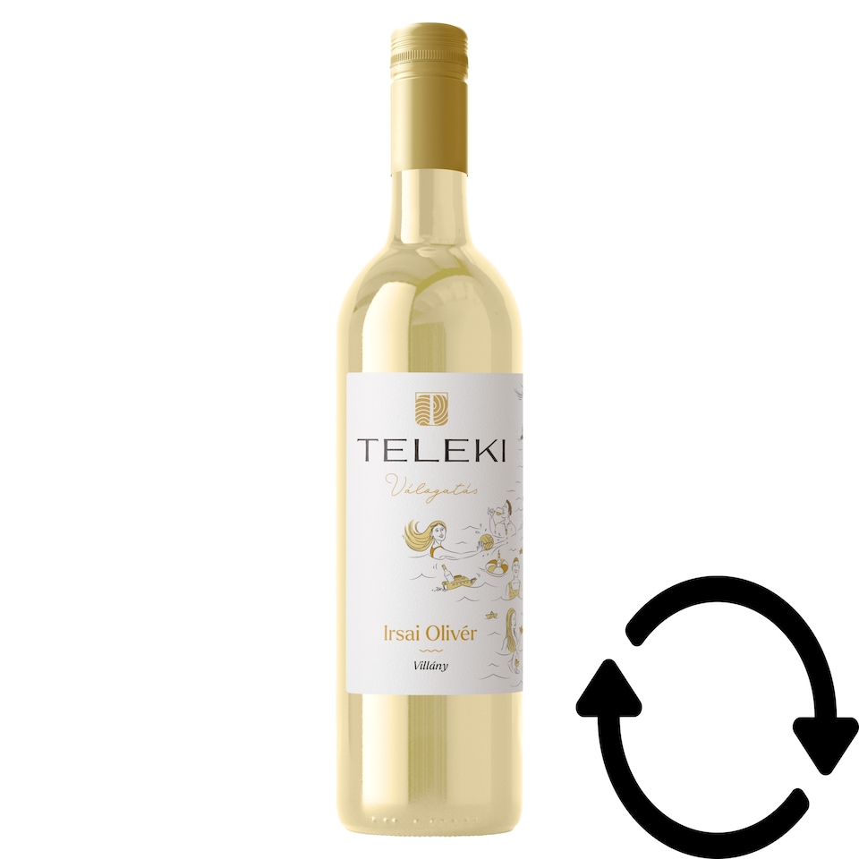 Teleki Válogatás Villányi Irsai Olivér classicus száraz fehérbor 11,5% 0,75 l