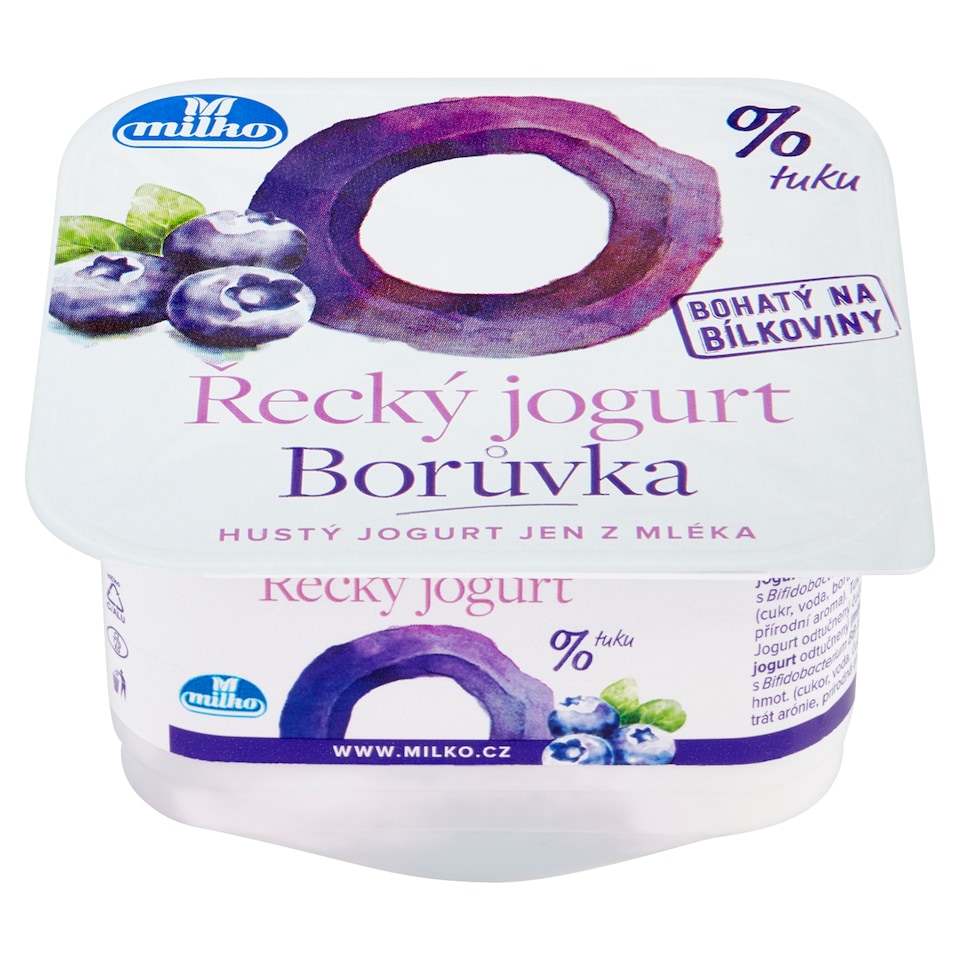 image 1 of Milko Greek Yoghurt 0% Strawberry 140 g