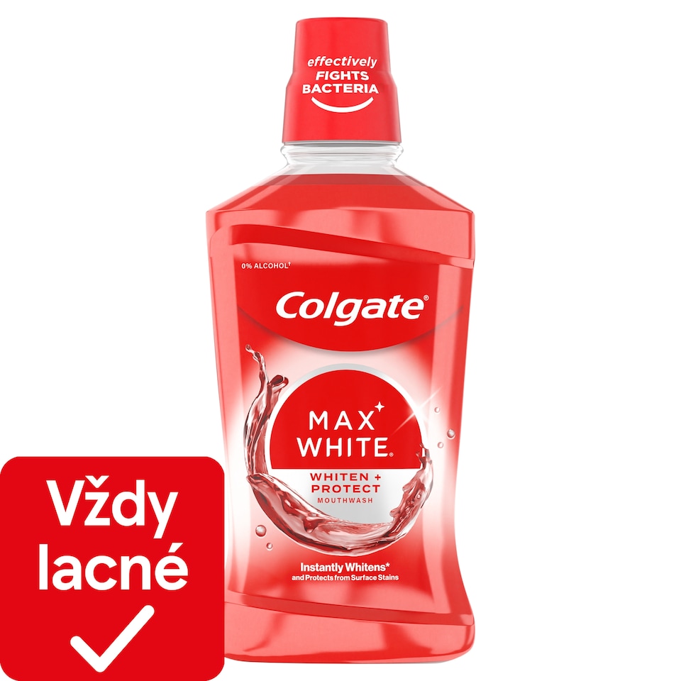 obrázok 1 z Colgate Max White Whiter Teeth bieliaca ústna voda bez alkoholu 500 ml