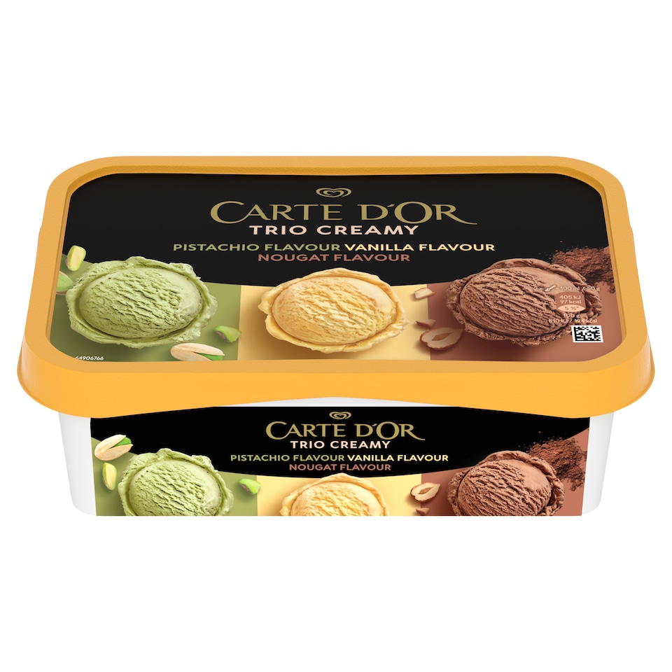 CARTE D'OR Jégkrém Trio Creamy Pisztácia-Vanília-Nugát 1000 ml