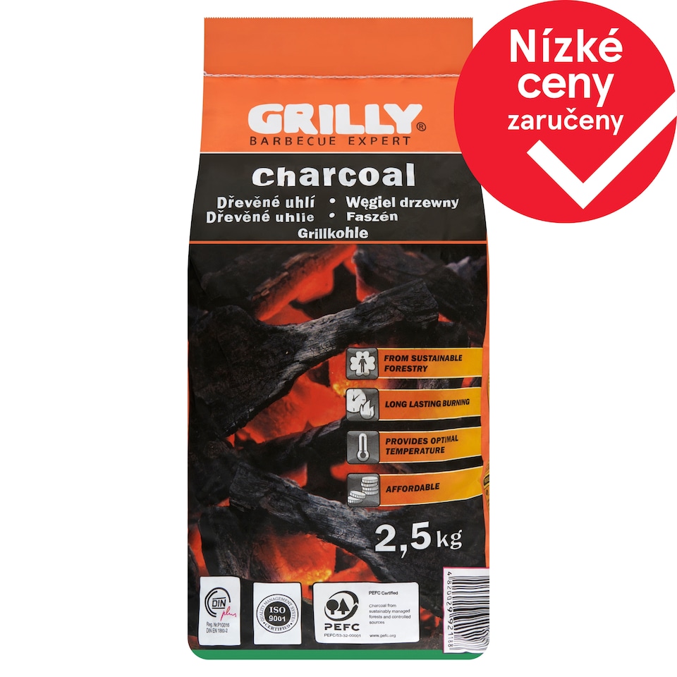 Grilly Dřevěné uhlí 2,5kg