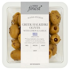 Tesco Finest Greek Halkidiki Olives with Lemon & Garlic 115g