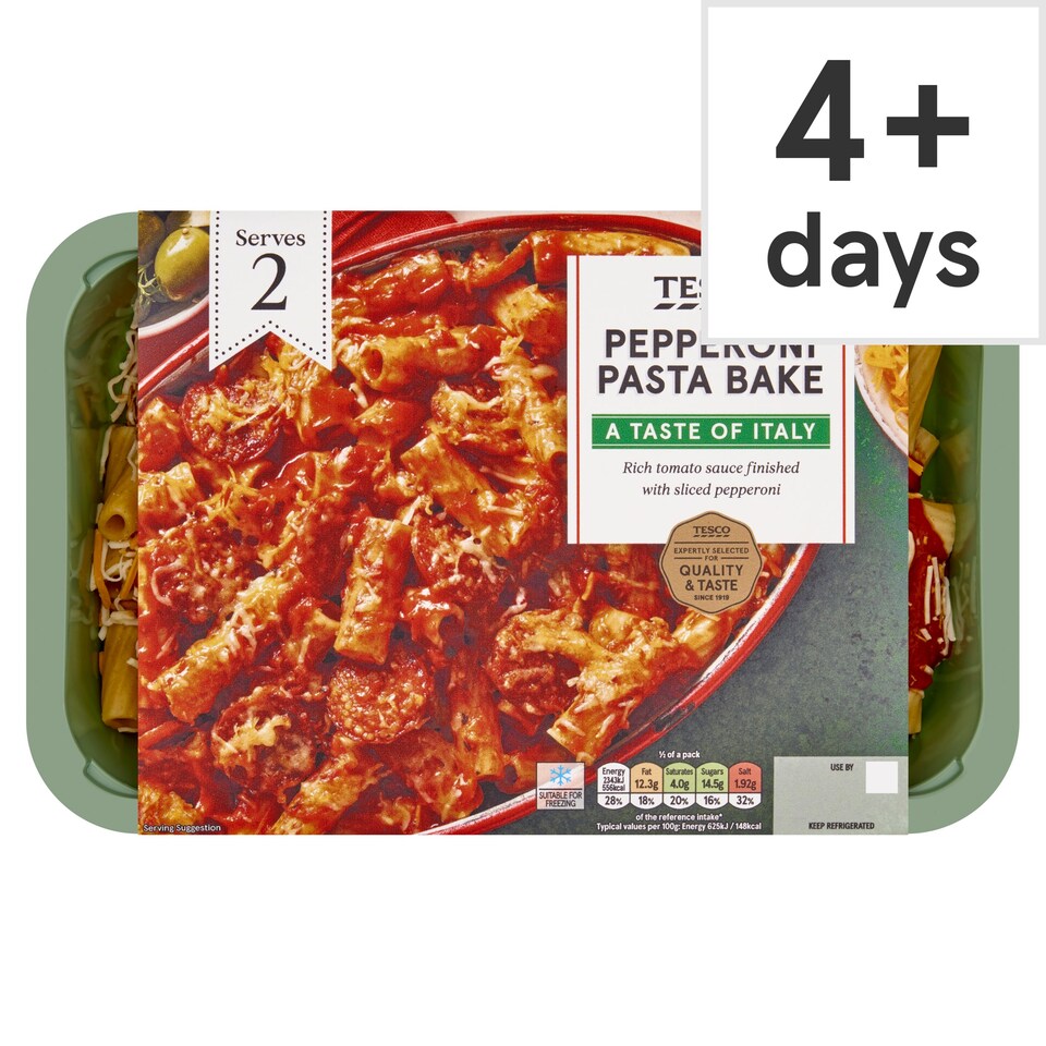 Tesco Pepperoni Pasta Bake 750G Tesco Groceries