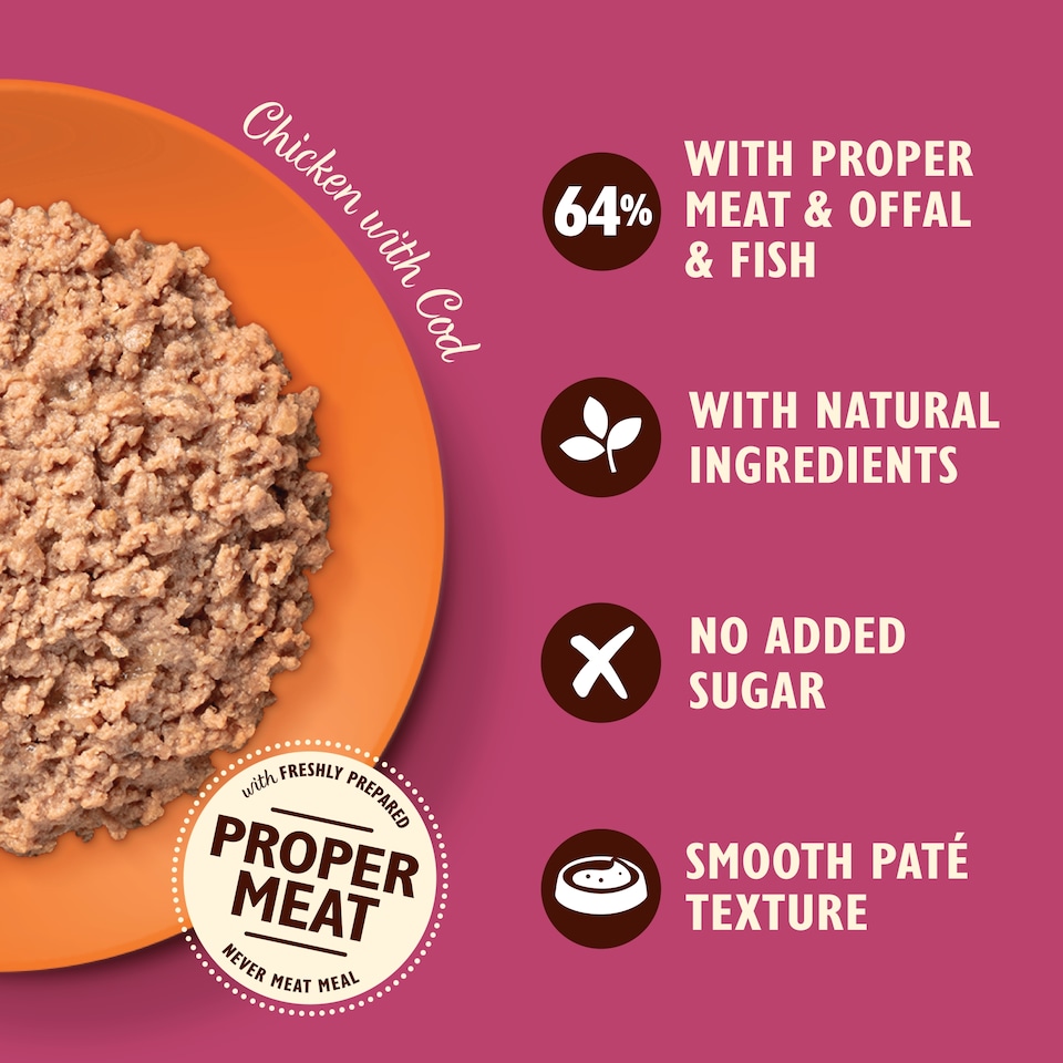 image 1 of Lily’s Kitchen Smooth Paté Chicken with Cod for Adult Cats 85g