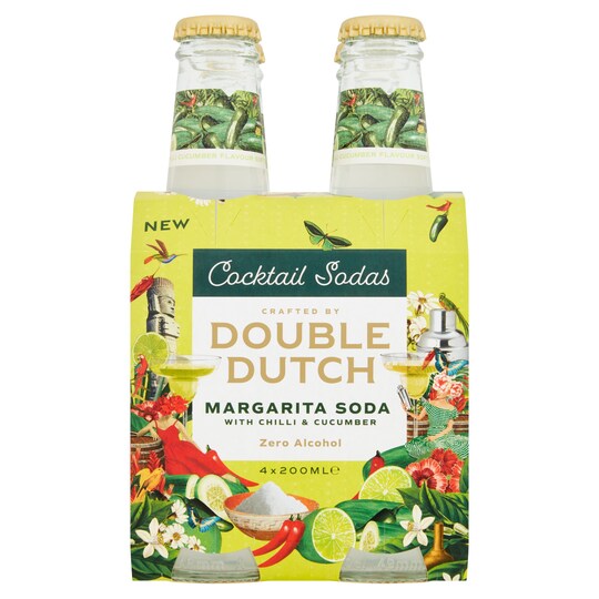 Double Dutch Margarita Soda 0Alc 4X200g Tesco Groceries