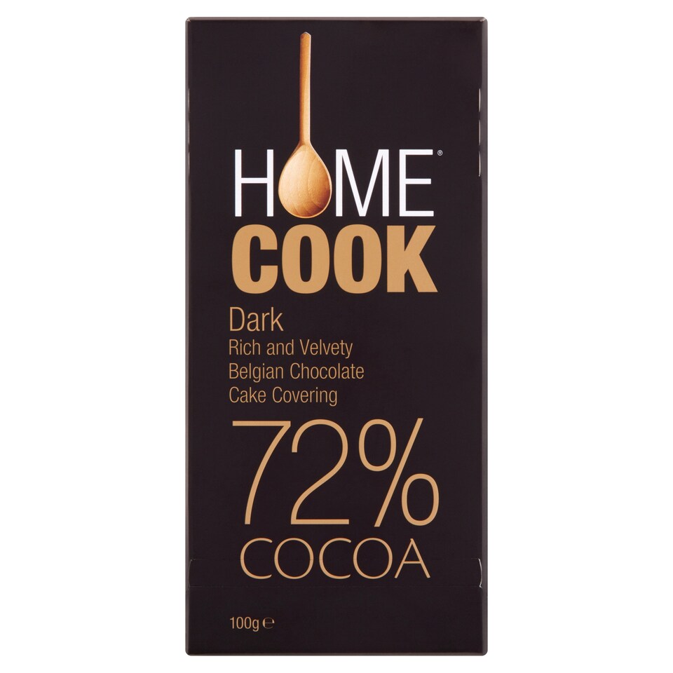 Homecook Belgian Dark Choco Cake Covering72% 100G