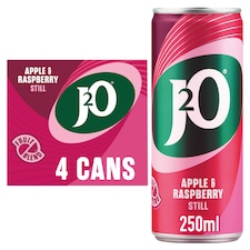J2O Apple & Raspberry Cans 4 x 250ml