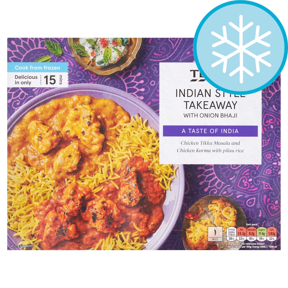 Tesco Indian Style Takeaway with Onion Bhaji 500g