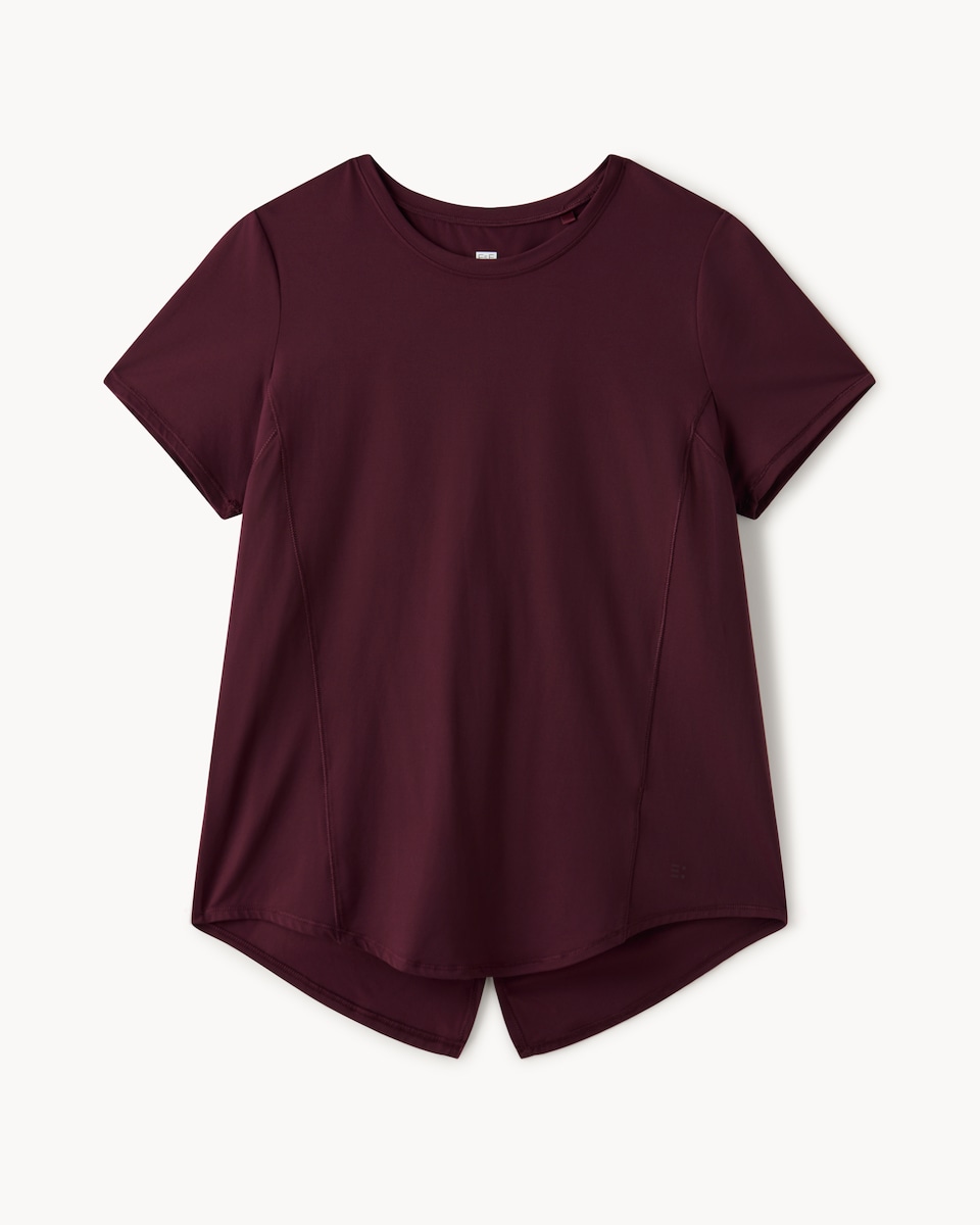 image 1 of F&F Active ULTRASTRETCH T-Shirt in Burgundy