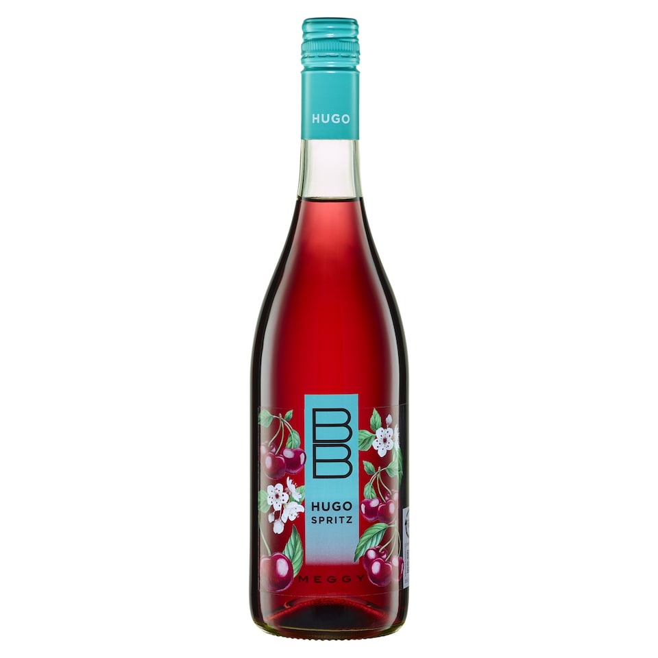 BB Hugo Spritz meggy ízű, szénsavas, ízesített boralapú koktél 7% 0,75 l
