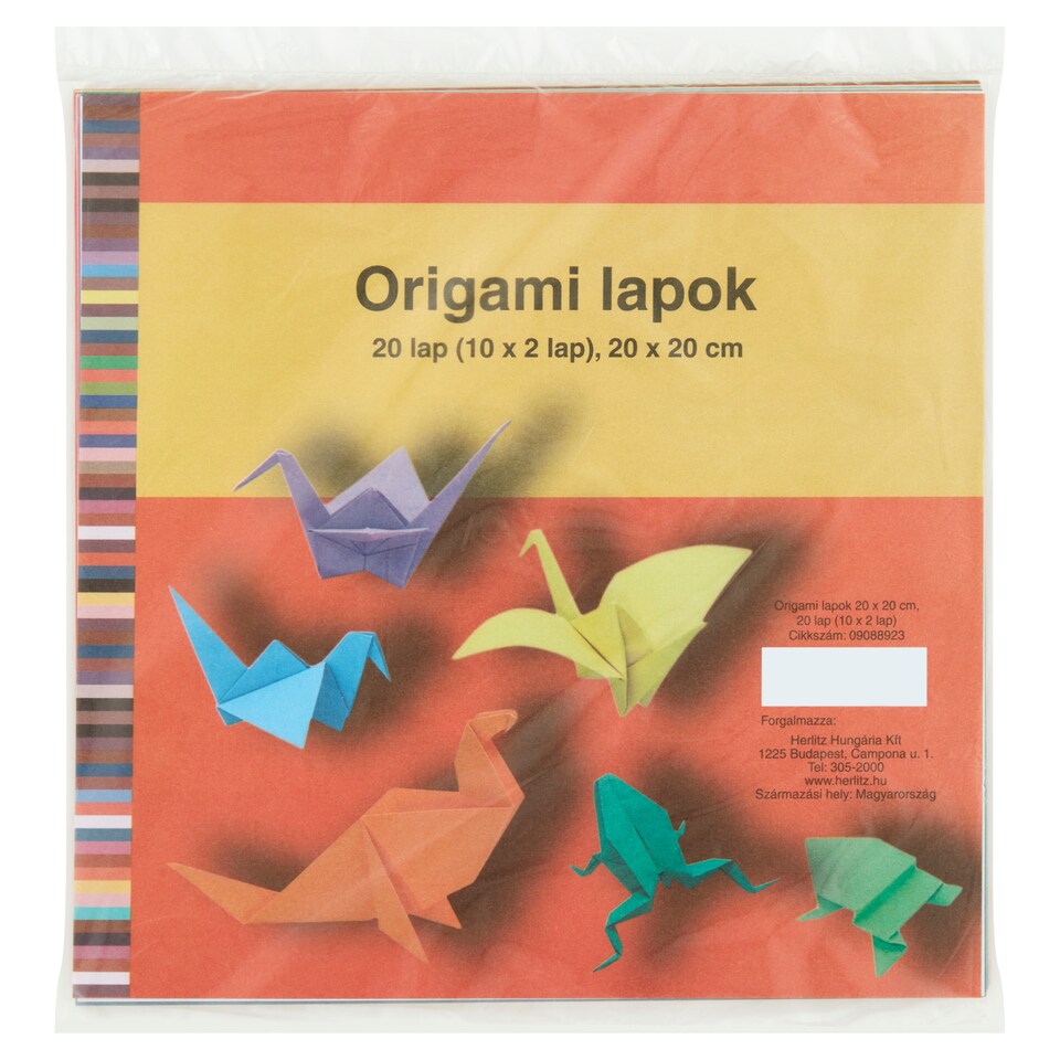 Origami lapok 20 x 20 cm (10 x 2 lap) 20 lap