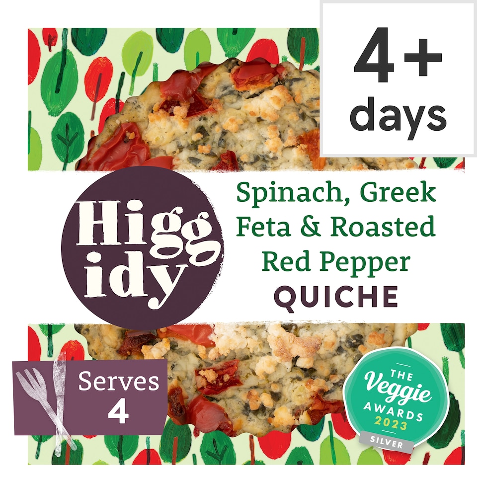 image 1 of Higgidy Spinach Feta Red Pepper Quiche 400G