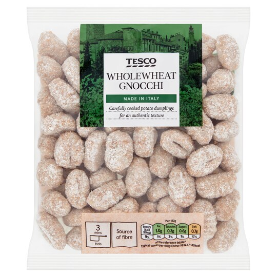 Tesco Whole Wheat Gnocchi 500G Tesco Groceries