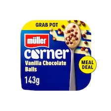 Muller Corner Vanilla Chocolate Balls Grab Pot Yogurt 143g
