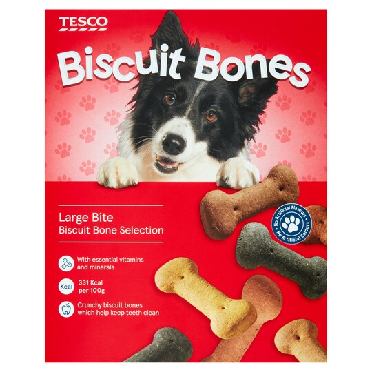 Tesco Biscuit Bones Large Bite Selection Dog Treats 1.2Kg Tesco Groceries