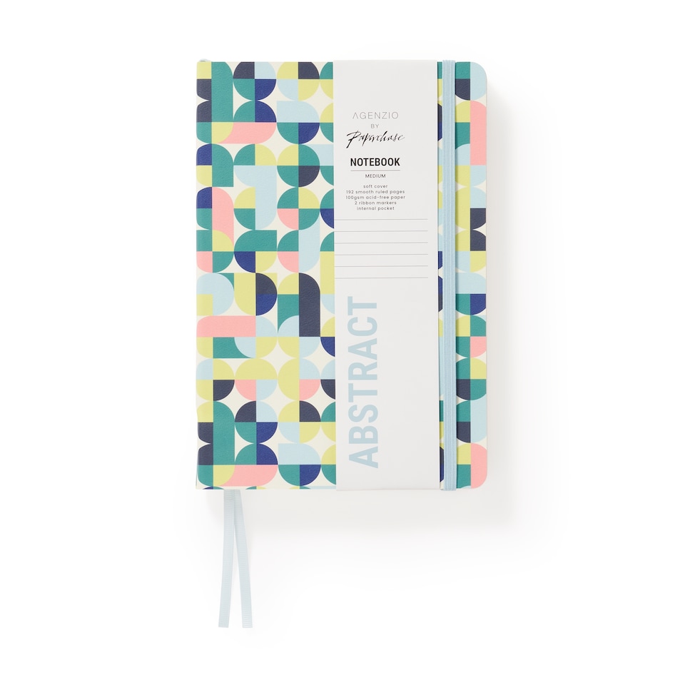 image 1 of Agenzio Soft Touch Medium Ruled Notebook Abstract