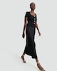 image 2 of F&F Square Neck Buttoned Short Sleeved Top in Black
