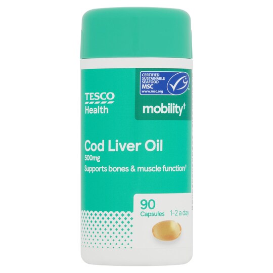 Tesco Health Cod Liver Oil 500Mg 90 Capsule Tesco Groceries