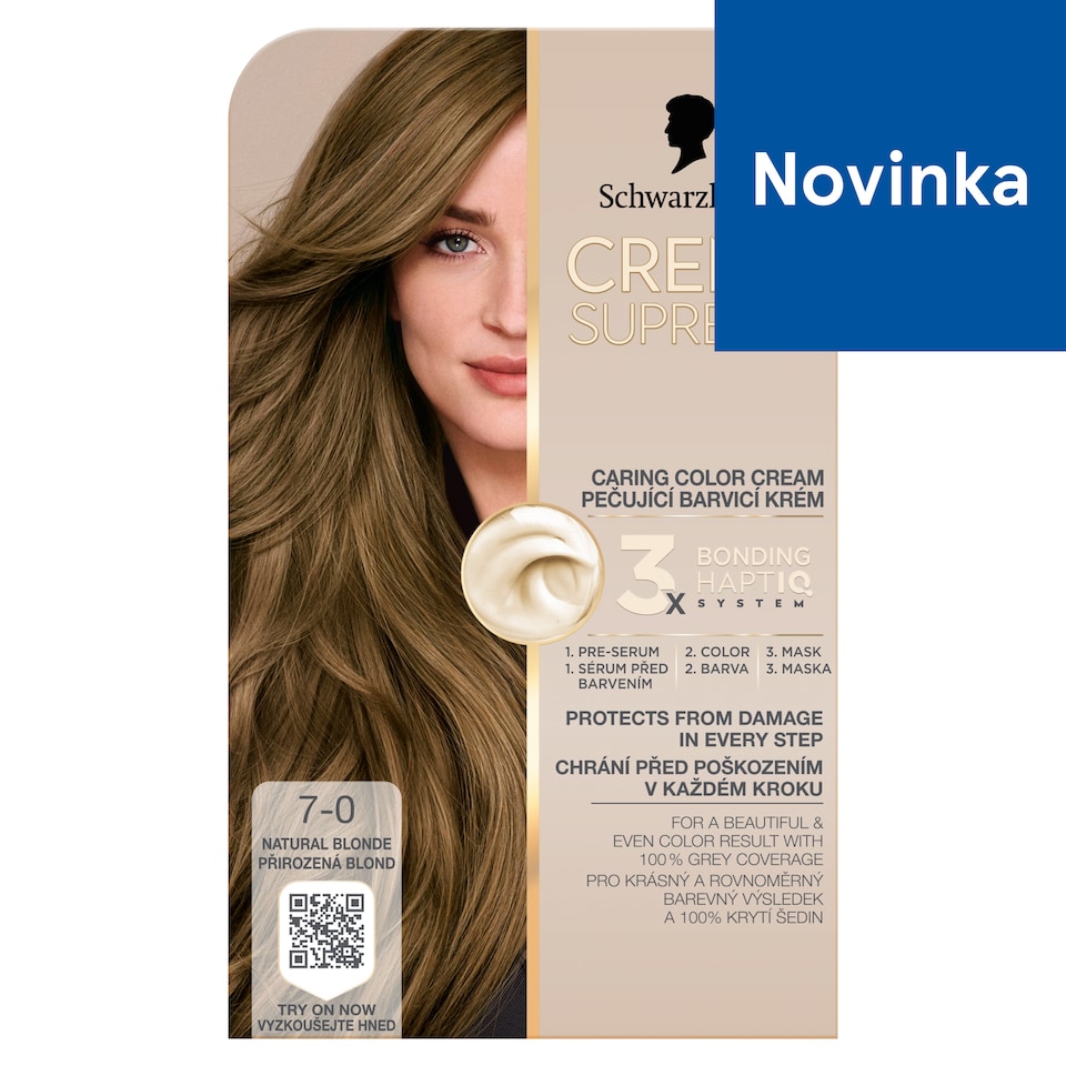 Schwarzkopf Creme Supreme Farba na vlasy 7-0 Prirodzená blond