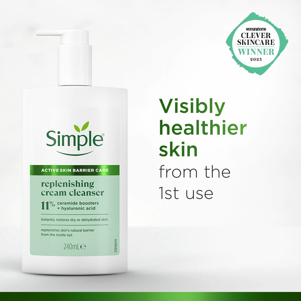 image 1 of Simple Replenishing Cream Face Cleanser for Hydrated Skin 240ml