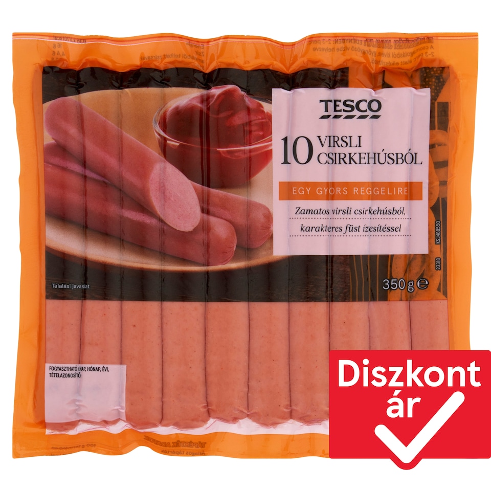 Tesco virsli csirkehúsból 10 db 350 g