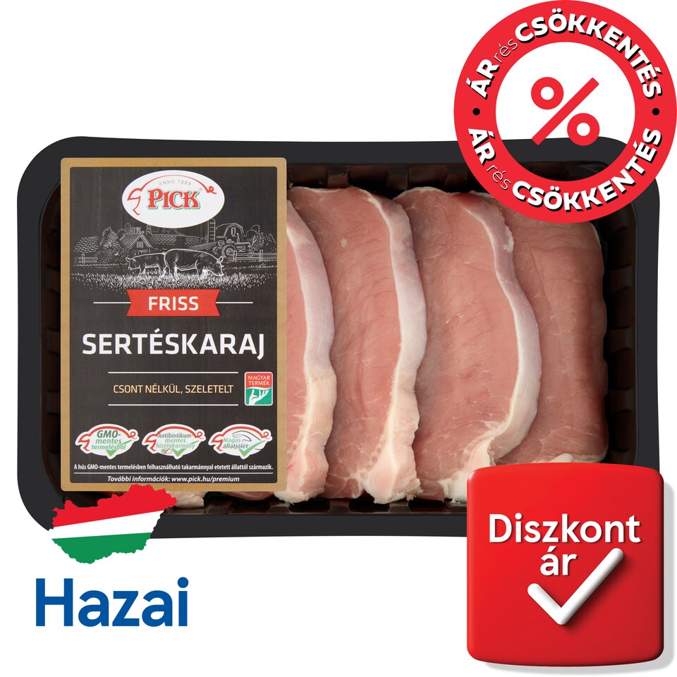 PICK Szeletelt sertéskaraj csont nélkül 500 g