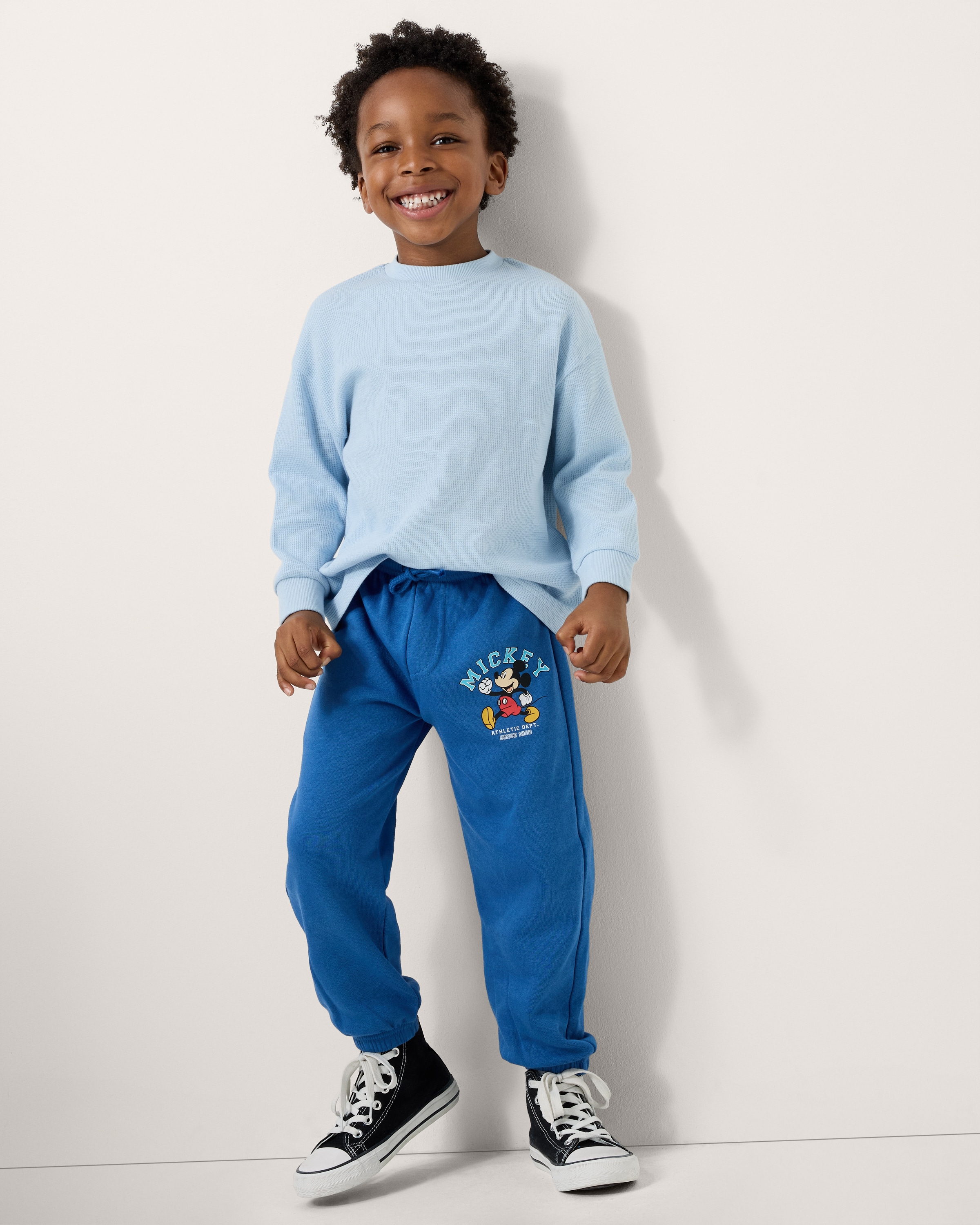Disney Mickey Mouse Cotton Rich Joggers in Blue