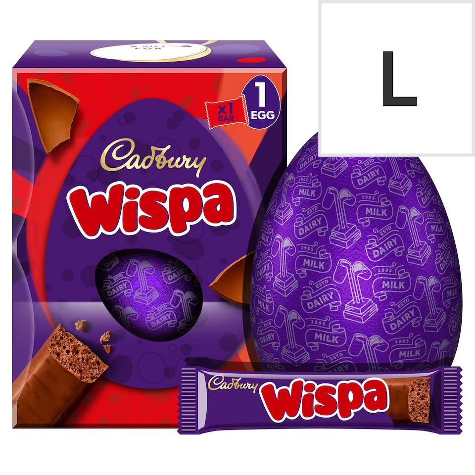 image 1 of Cadbury Wispa Chocolate Easter Egg 182.5g