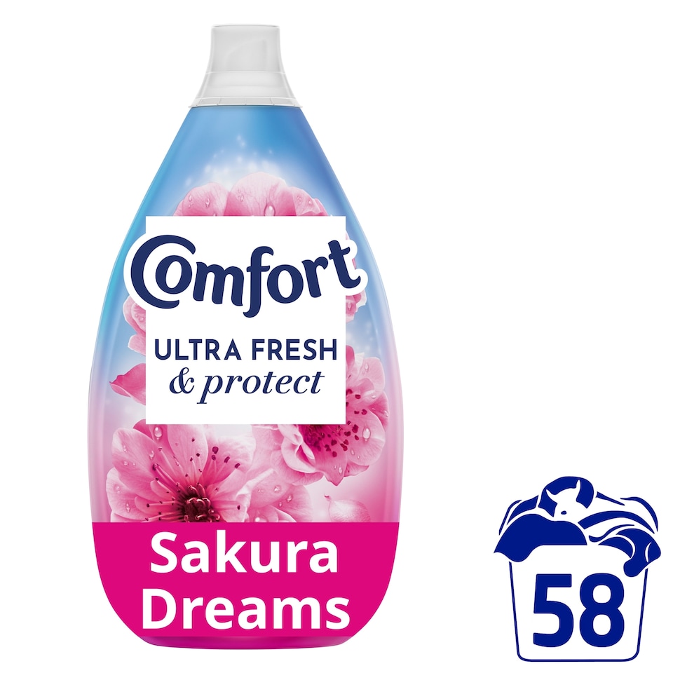image 1 of Comfort Ultra Fresh & Protect Fabric Conditioner Sakura Dreams 58 Washes 870ml