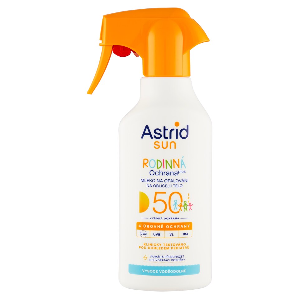 Obrázek 1 pro produkt Astrid Sun Rodinná ochrana plus mléko na opalování na obličej i tělo SPF 50 270ml