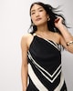 image 1 of F&F Geometric Print Halterneck Co-ord Top in Multi Black
