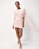 image 1 of F&F Ruched Draped Mini Dress in Pink