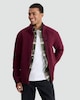 image 2 of F&F Fleece Zip Up Pocket Detail Jacket in Burgundy