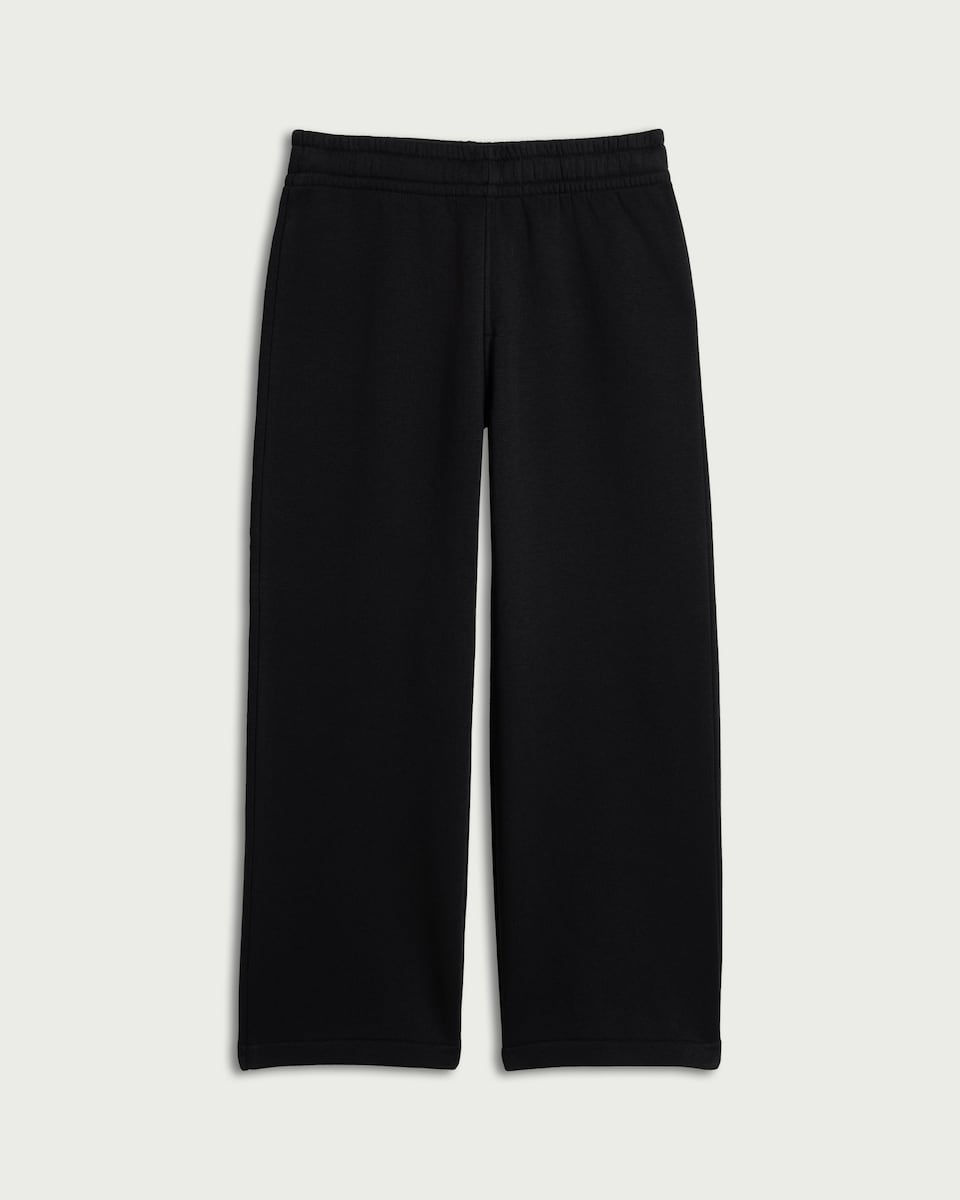 image 1 of F&F Boys Cotton Rich Wide Leg Joggers in Black