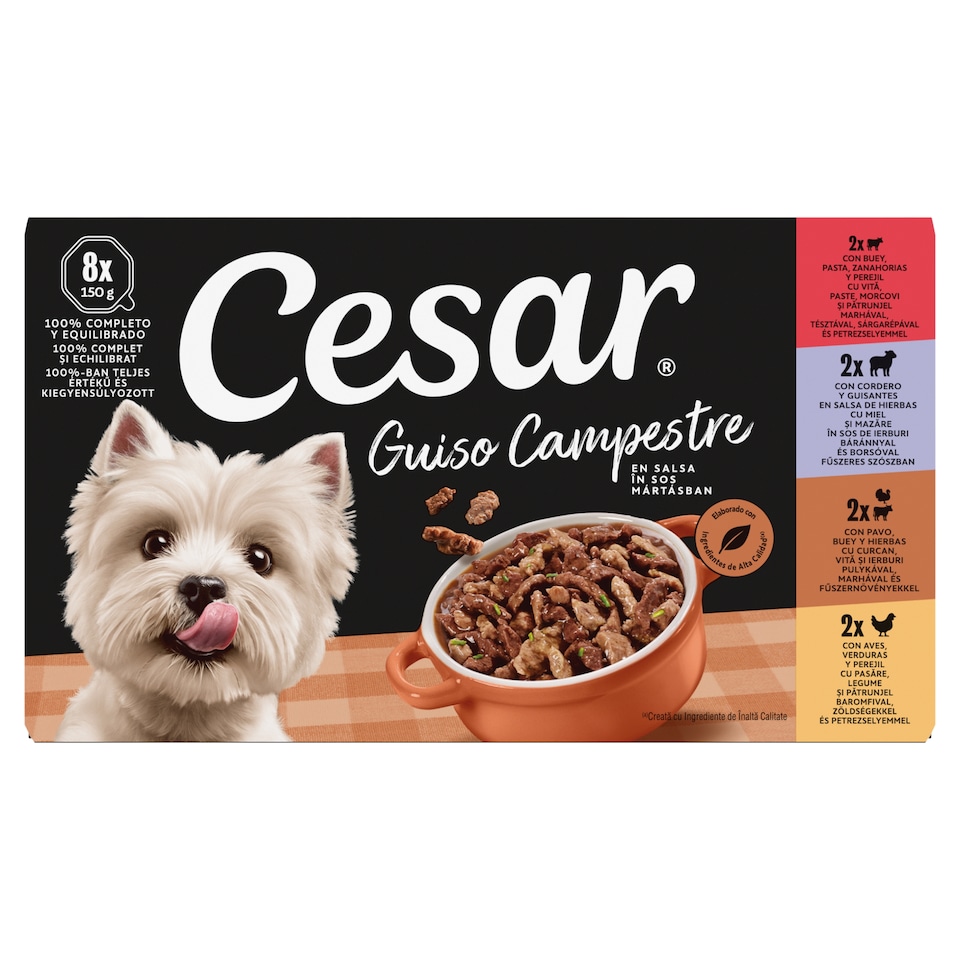 Cesar Guiso Campestre Complete Wet Food for Adult Dogs 8 x 150 g (1,2 kg)