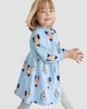 image 1 of Bluey Cotton Rich Long Sleeved Sweater Dress in Blue
