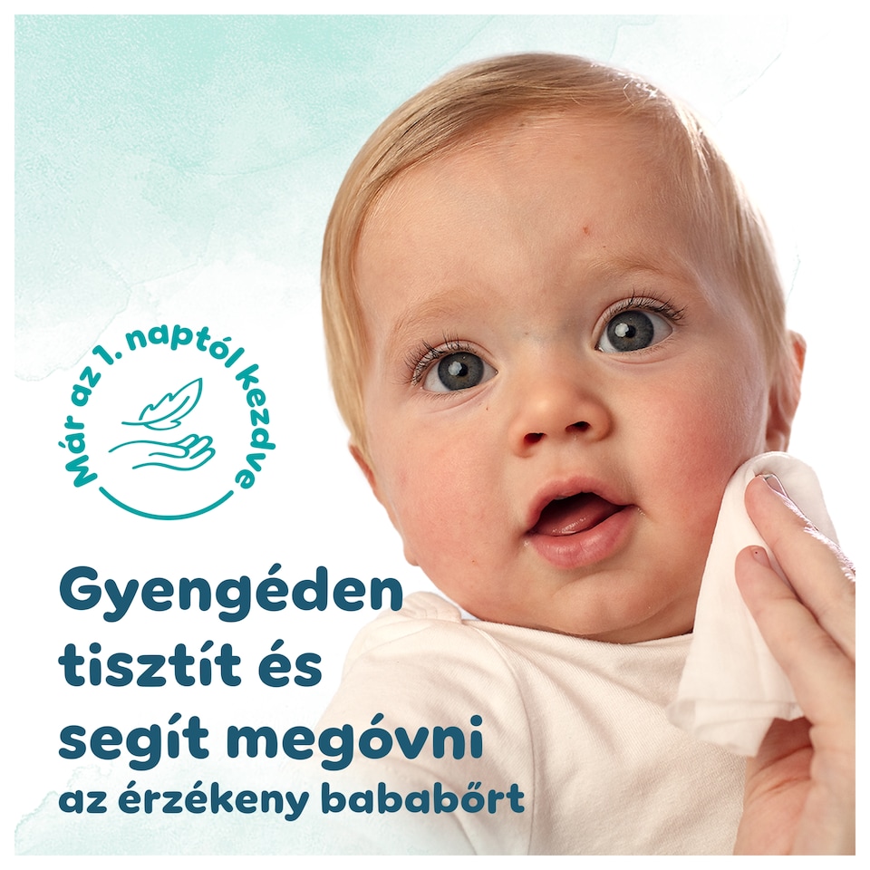 Pampers Harmonie Aqua Nedves Törlőkendő, 3 Csomag = 144 db  1. kép