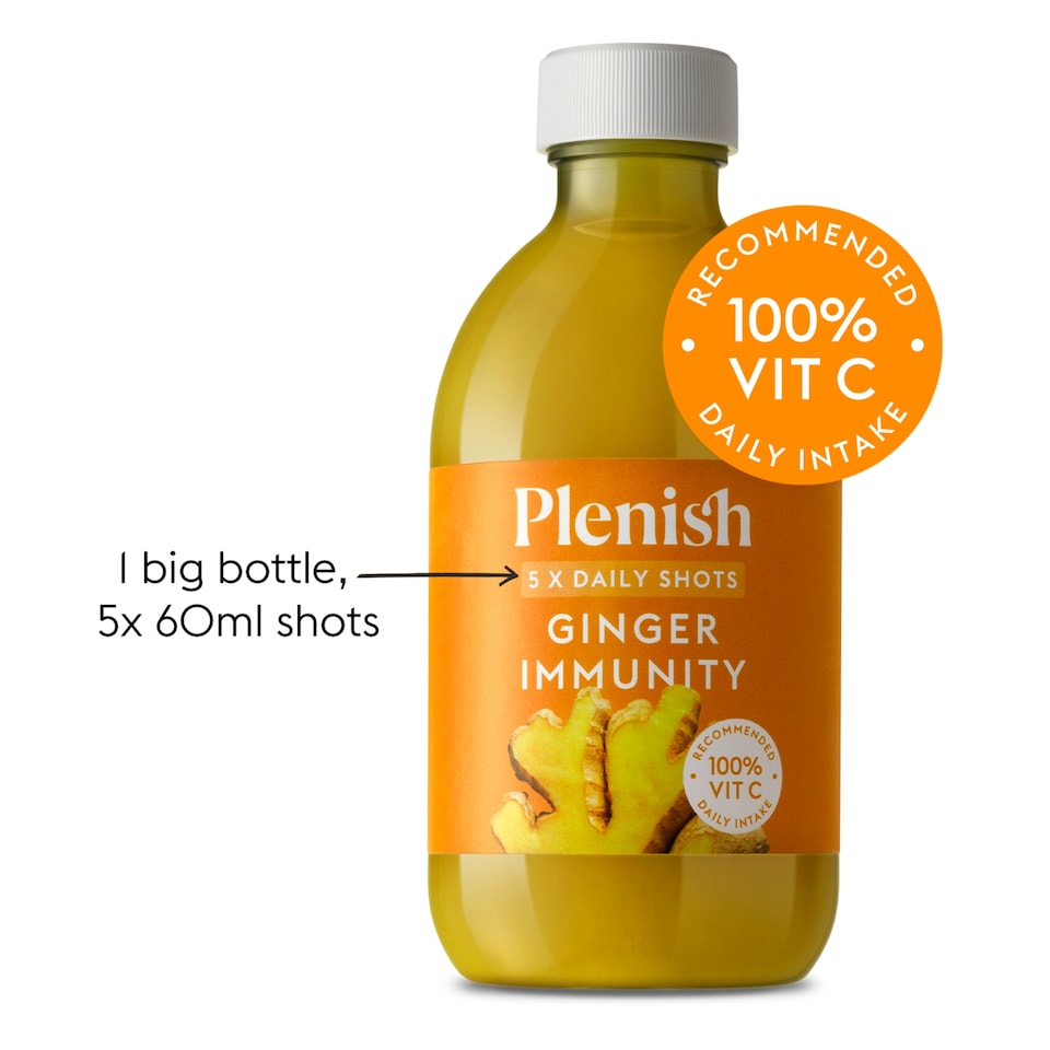 image 1 of Plenish Ginger Immunity 5 x Daily Shots 300ml