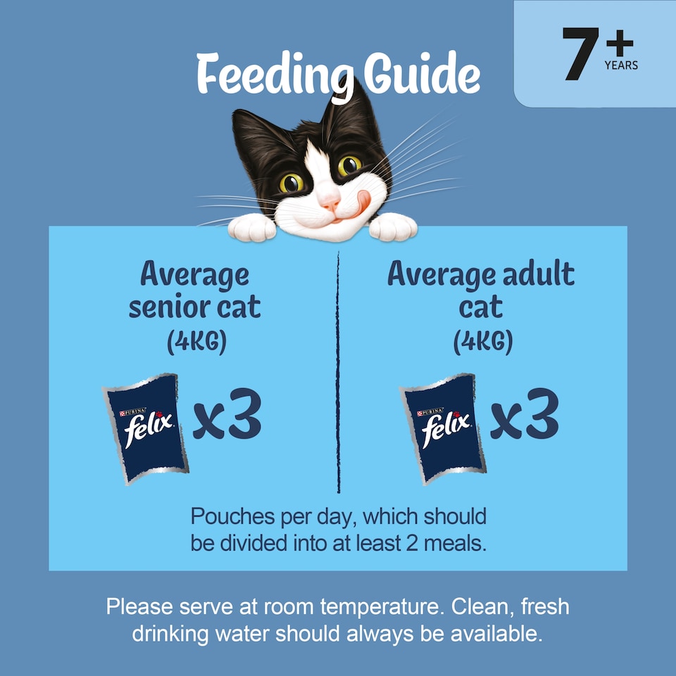 image 1 of FELIX Original Senior 7+ Fish Selection in Jelly Wet Cat Food 40x85g