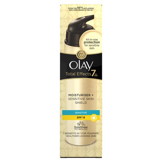 Olay Total Effects Sensitive Moisturiser Cream Spf 15 50Ml Tesco
