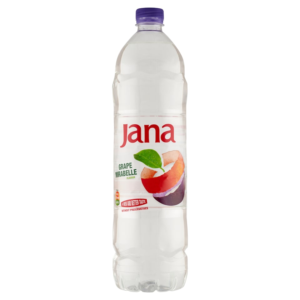 Jana szőlő és mirabella ízű, energiaszegény, szénsavmentes üdítőital 1,5 l