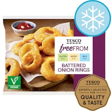 Tesco Free From Battered Onion Rings 375G