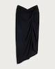 image 4 of F&F Contour Twist Front Sarong in Black